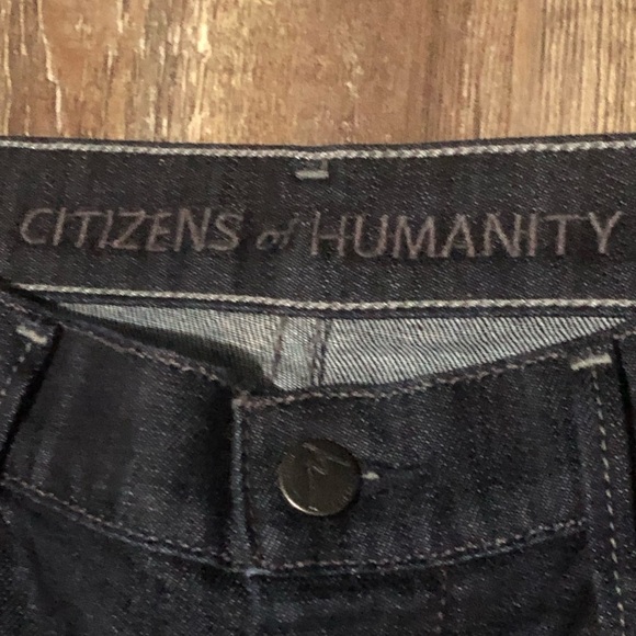 Citizens of Humanity Jeans Women's 28 Hutton Medium Rise Wide Leg Dark Wash Deni - Picture 2 of 8